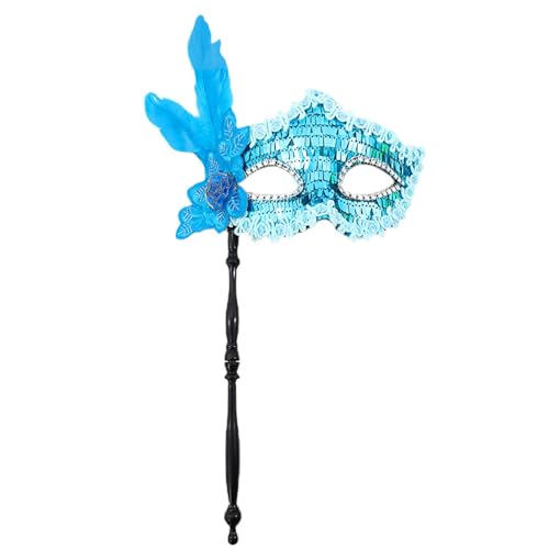 Gacqpli Frauen Maskerade Kostüm, Maskerade Maske Mit Stab, Glänzende Damen Feder Karneval Masken, Für Abend Abschlussball, Karneval, Hochzeit Gacqpli Frauen Maskerade Kostüm, Maskerade Maske Mit Stab, Glänzende Damen Feder Karneval Masken, Für Abend Abschlussball, Karneval, Hochzeit von Gacqpli