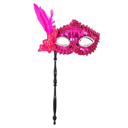 Gacqpli Frauen Maskerade Kostüm, Maskerade Maske Mit Stab, Glänzende Damen Feder Karneval Masken, Für Abend Abschlussball, Karneval, Hochzeit Gacqpli Frauen Maskerade Kostüm, Maskerade Maske Mit Stab, Glänzende Damen Feder Karneval Masken, Für Abend Abschlussball, Karneval, Hochzeit von Gacqpli