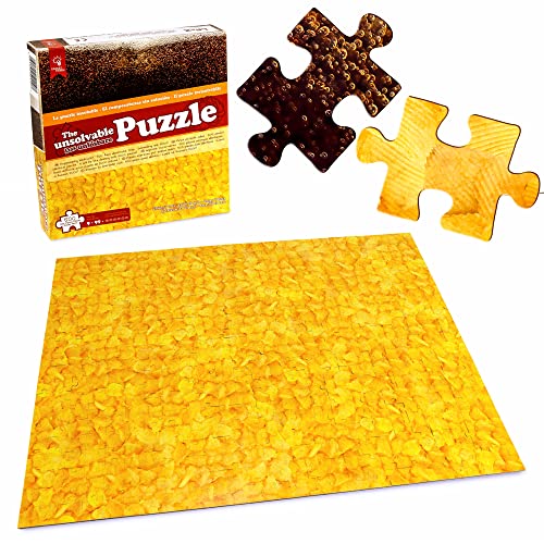 Unlösbares Puzzle | Chips & Cola 2-in-1 Motiv | 500 Teile - wie 1000 Teile schwer, da beidseitig Bedruckt | Das unmögliche Puzzle, Schwere Puzzle für Erwachsene, Unmögliches Puzzle von Gadget Storm