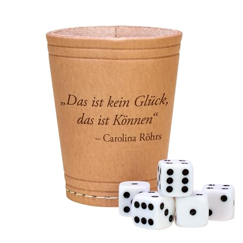 Leder Würfelbecher mit Gravur, Personalisierter Knobelbecher, Würfel Set, Kniffelbecher mit Name, Würfelspiele Becher, Kniffel Becher, Würfel Becher, Reisespiele, Standard Würfel, Spielwürfel Leder Würfelbecher mit Gravur, Personalisierter Knobelbecher, Würfel Set, Kniffelbecher mit Name, Würfelspiele Becher, Kniffel Becher, Würfel Becher, Reisespiele, Standard Würfel, Spielwürfel von Gadget Storm