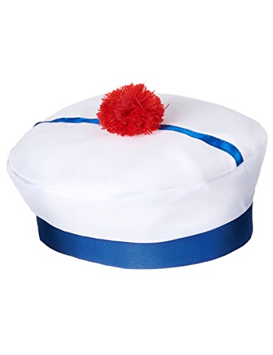 Vegaoo Matrosenmütze Seefahrer-Mütze Weiss-blau-rot von Vegaoo