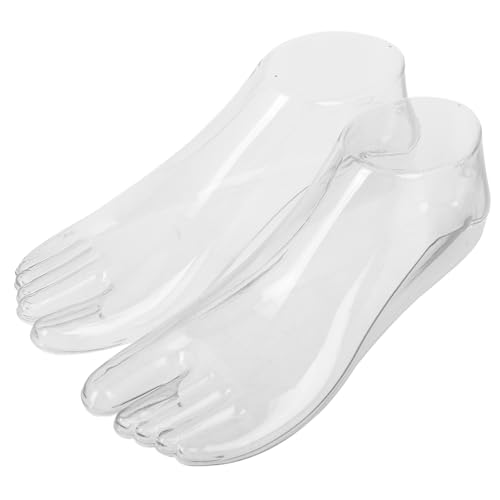 Gadpiparty 1 Paar Fußmodellständer Fuß Schaufensterpuppe Zeigen Schaufensterpuppenständer Schuh-Display-Basis Sockendisplay Mannequin-fußsockenanzeige Fußpuppe Für Schuhe Plastik Transparent von Gadpiparty