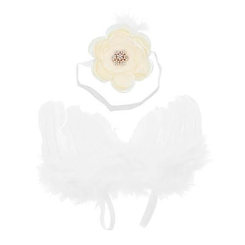 Gadpiparty 1 Satz Engelsflügel Requisiten Kleidung Kreative Babyfotokleidung Requisiten Für Die Babyfotografie -engel-foto-outfits Neugeborene Foto-outfits Stoff Weiß von Gadpiparty