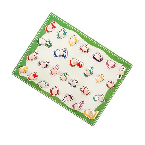 Gadpiparty 1 Satz Holzpuzzle Für Alphabet-Puzzle Kleine Rätsel Für Holzpuzzles Für Kleinkinder Buchstabenrätsel Logik-Puzzle- Aus Holz Holzrätsel von Gadpiparty