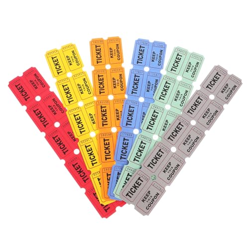 Gadpiparty 1 Satz Lottoscheine Verlosungstickets -Tickets Konzertkarten Konzerttickets Veranstaltungstickets Festival-Tickets Doppeltes Offsetpapier 600 Stück von Gadpiparty