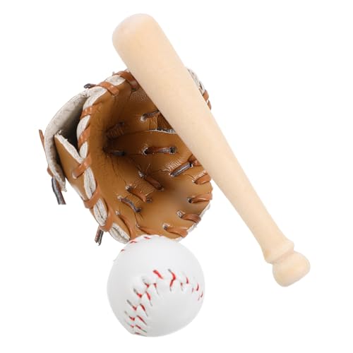 Gadpiparty 1 Satz Mini-Baseball für Puppenhaus klein drinnen Mini -Baseballzubehör Miniatur-Sportartikel Mini-Baseball- Mini-Sportbälle Abs Khaki von Gadpiparty