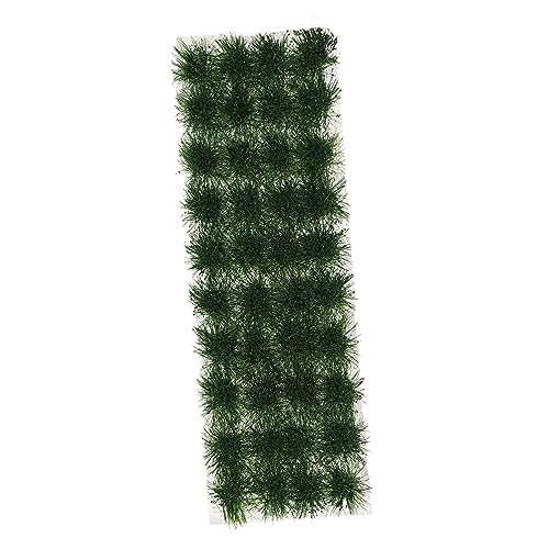 Gadpiparty 1 Schachtel Militärmodellmaterialien Pflanzenbüschel Kunstgras Fälschung Simulationsanlagenmodell Moos Modellgraslandschaft Modell Machen Gras Sandtischdekor Plastik Dunkelgrün von Gadpiparty
