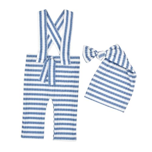 Gadpiparty 1 Set Overalls Mütze Set Neugeborenen Outfits Fotoshooting Junge Neugeborenen Fotoshooting Outfits Junge Neugeborenen Jungen Outfits Fotoshooting Neugeborenen Foto Requisiten von Gadpiparty