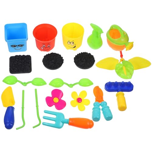 Gadpiparty 1 Set Spielzeug-Gartengeräte Kleinkind-Gartenset Simuliertes Blumenpflanzspielzeug Für Kinder Gartengeräte Gießkanne Blumenspielzeug Rollenspielset Partyzubehör von Gadpiparty