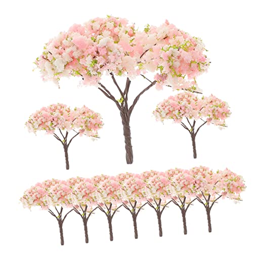Gadpiparty 10 Stück Teiliges Künstliche Kirschblüten Dekorationen für Hochzeiten und DIY Blumenarrangements Miniatur Bäume für Modelllandschaften und Zuhause H von Gadpiparty