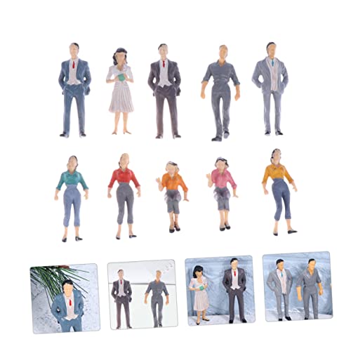 Gadpiparty 10 Stück Vorbildlicher Mann Winzige Menschenfiguren Modelle Modellbahner Figur Passagiere Bunte Stehende Menschen Zug Menschen Mit Gemischtem Modell Selbst Bemalte Figuren Plastik. von Gadpiparty
