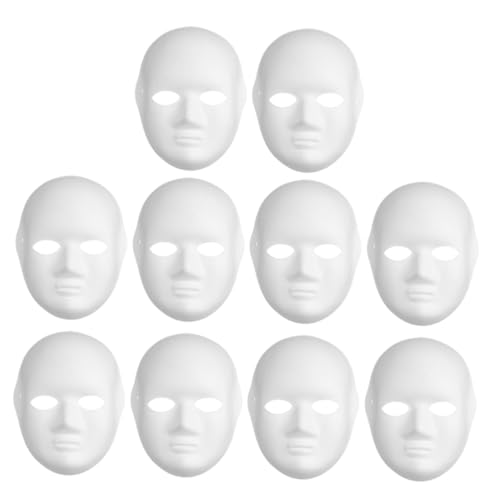 Gadpiparty 10 Stück Weiße Pappmasken zum Bemalen Leichte Papiermaske für Damen DIY Vollgesichts Maske für Maskerade Karneval Halloween Cosplay und Bastelprojekte Gadpiparty 10 Stück Weiße Pappmasken zum Bemalen Leichte Papiermaske für Damen DIY Vollgesichts Maske für Maskerade Karneval Halloween Cosplay und Bastelprojekte von Gadpiparty