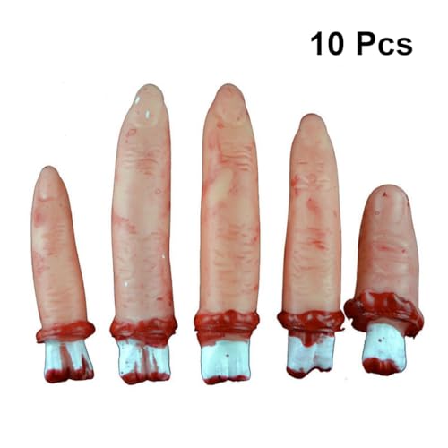 Gadpiparty 10 Stücke/2 Set Halloween Requisiten Simulation Finger Realistisches Horror Noveltly Spielzeug Simulation Blut Gebrochener Finger Spukhaus Dekorationen Kostüm Zubehör Kinderspielzeug Gadpiparty 10 Stücke/2 Set Halloween Requisiten Simulation Finger Realistisches Horror Noveltly Spielzeug Simulation Blut Gebrochener Finger Spukhaus Dekorationen Kostüm Zubehör Kinderspielzeug von Gadpiparty