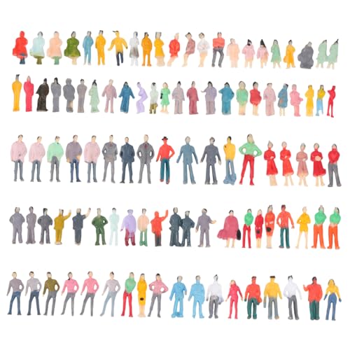 Gadpiparty 100 Stück Sandtisch Puppenmodell DIY Kleine Menschenfiguren Kinderspielzeug Kleine Figuren Menschen Mini Menschenfiguren Miniatur Für Mini Puppen Familie Bunt von Gadpiparty