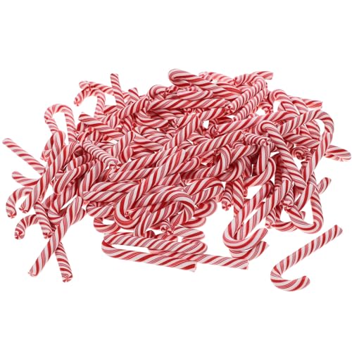 Gadpiparty 100 Stück Weihnachts-Zuckerstangen-Ornamente Zum Basteln Mini-Rot-Weiß-Zuckerstangen Künstliche Zuckerstangen-Sticks DIY-Dekoration Für Haarnadeln Schmuckherstellung Nagelkunst von Gadpiparty
