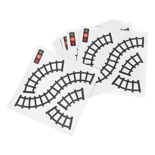 Gadpiparty 10pcs DIY Railway Track Sticker Stickers Verkehrszeichen Für Kinderstraßenschilder Wandkleher Für Spielzimmer -zubehör Home Decor Decor von Gadpiparty