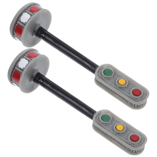 Gadpiparty 2 Stück Ampelmodell Straßen Nacht Drinnenspielzeug Mini Kleinkinder Spielset Für Jungen Ampel Für Feenlampe Kinderampel Landschaftsdekoration Puppenhaus Harz von Gadpiparty