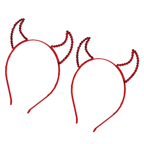 Gadpiparty 2 Stück Halloween Teufelshörner Haarreif, Rote Strass Hörner Kopfschmuck, Cosplay Kostüm Party Haarschmuck für Erwachsene Frauen Gadpiparty 2 Stück Halloween Teufelshörner Haarreif, Rote Strass Hörner Kopfschmuck, Cosplay Kostüm Party Haarschmuck für Erwachsene Frauen von Gadpiparty