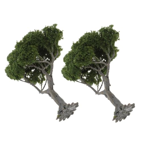 Gadpiparty 2 Stück Miniatur Modellbäume für Sandtisch Landschaft Realistische Micro Dekoration Draht Vielseitig Einsetzbar für Mini Landschaftsbau und Modellbau von Gadpiparty