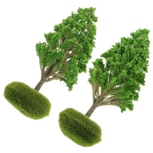 Gadpiparty 2 Stück Simulierte Straßenbäume Baumfiguren gefälschte Mini-Bäume künstlich klein Miniaturen Baumbaumodell Mini-Bäume zum Basteln Sandtischbaummodell Plastik von Gadpiparty