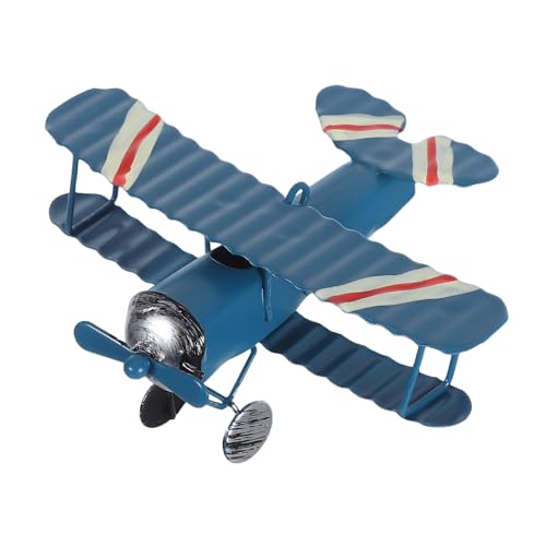 Gadpiparty 2 Stück Vintage Metall Flugzeug Modell Retro Dekoration Handgefertigt Blau Nostalgisches Flugzeug Ornament für Weihnachtsbaum Deko Schreibtisch und Geschenkidee für von Gadpiparty