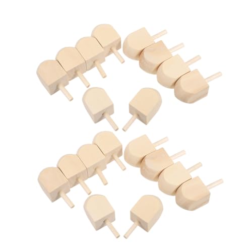 Gadpiparty 20 Stück Holz Dreidel zum Selbergestalten Unlackierte Hohe Hanukkah Spinning Tops für Erwachsene DIY Holzspielzeug für Festliche Bastelprojekte und Traditionelle von Gadpiparty