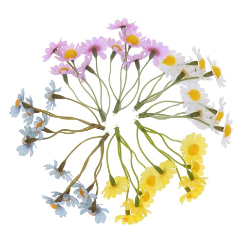 Gadpiparty 20 Stück Künstliches Blumengänseblümchen Künstliche Gänseblümchen Künstliche Blumensträuße Kunstblumen Für Vase Künstliche Wildblumen Gefälschte Sommerblumen Stoff von Gadpiparty