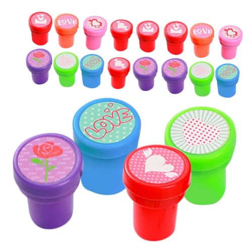 Gadpiparty 20 Stück Liebessiegel Geburtstagsfeier Stempel Mit Eigener Tinte Lehrerstempel Selbstfärbende Stempel Belohnungen Im Klassenzimmer Handstempel Belohnungen Im Klassenzimmer Plastik von Gadpiparty