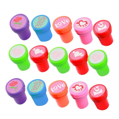 Gadpiparty 20 Stück Liebessiegel Stempel Mit Eigener Tinte Lehrerstempel Selbstfärbende Stempel Belohnungen Im Klassenzimmer Geburtstagsfeier Cartoon-gastgeschenke Partyspiel-gefallen Plastik von Gadpiparty