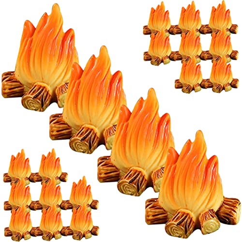 Gadpiparty 20 Stück Miniatur Feuerstelle Teiliges Harz für Mikro Landschaften Kreative Dekoration für Puppenhaus und Garten für Weihnachtsfeiern und Rollenspiele von Gadpiparty