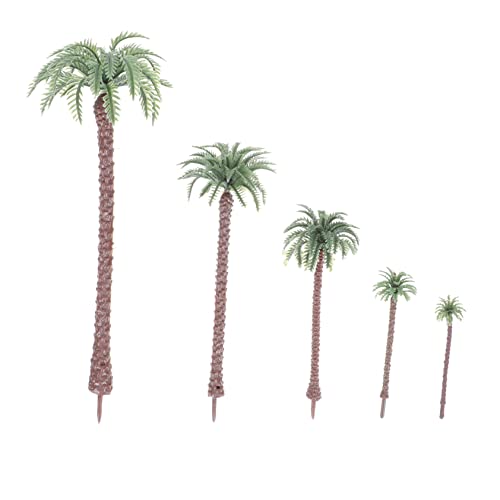Gadpiparty 25 Stücke Miniatur Kokosnüsse und Palm Bäume Künstliche Modellbäume für Landschaftsmodell Selbstgemacht Bastelarbeiten Eisenbahn und Architektur von Gadpiparty