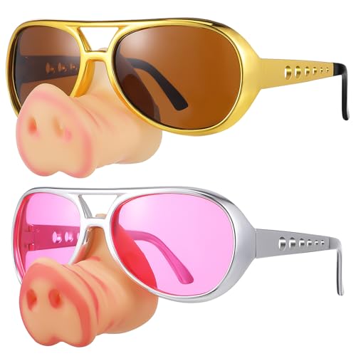 Gadpiparty 2Er-Pack Lustige Schweinsnasenbrillen Für Partys: Urkomisches Kostümzubehör – Für Halloween Cosplay Fotoautomaten Und Verkleidungen Gadpiparty 2Er-Pack Lustige Schweinsnasenbrillen Für Partys: Urkomisches Kostümzubehör – Für Halloween Cosplay Fotoautomaten Und Verkleidungen von Gadpiparty