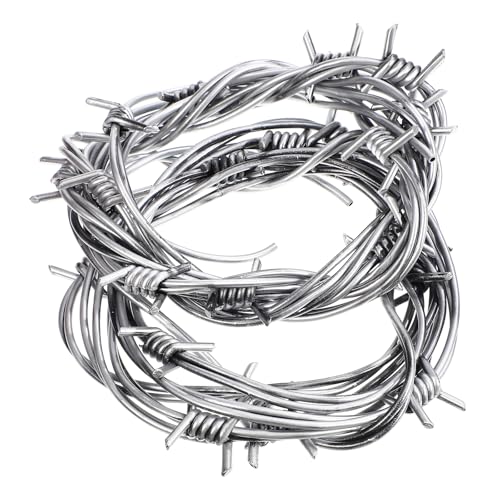 Gadpiparty 2pcs Simulation Stacheldrähte, Halloween Dekoration Requisiten, Spukhaus Layout, Silber PVC Gefälschte Stacheldraht Girlande, 94, 48 Zoll Gadpiparty 2pcs Simulation Stacheldrähte, Halloween Dekoration Requisiten, Spukhaus Layout, Silber PVC Gefälschte Stacheldraht Girlande, 94, 48 Zoll von Gadpiparty
