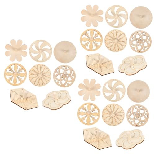 Gadpiparty 3 Sätze Kreisel Gyroskope Fliegendes Gyroskop Top- Gyroskop Gyro - Rotierender Kreisel Gyro- Mini-gyro Hölzern 8 Stück * 3 von Gadpiparty