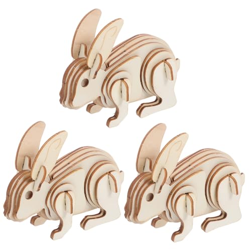 Gadpiparty 3 Stück Teiliges Holzpuzzle Stabiles DIY Kaninchen Modell Robustem Holz Leicht Zusammenbaubar Bastelset zum Bemalen für Erwachsene Spielerische Raumwahrnehmung Fördern Gadpiparty 3 Stück Teiliges Holzpuzzle Stabiles DIY Kaninchen Modell Robustem Holz Leicht Zusammenbaubar Bastelset zum Bemalen für Erwachsene Spielerische Raumwahrnehmung Fördern von Gadpiparty