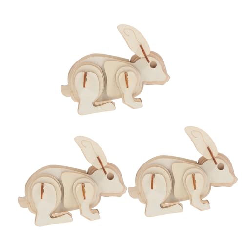 Gadpiparty 3 Teiliges 3D Puzzle Aus Holz 3D Puzzle In Kaninchenform Aus Holz Für – Einfache Montage Tierform DIY Ausmalung Unfertiges Modell Für Die Eltern Kind Interaktion Gadpiparty 3 Teiliges 3D Puzzle Aus Holz 3D Puzzle In Kaninchenform Aus Holz Für – Einfache Montage Tierform DIY Ausmalung Unfertiges Modell Für Die Eltern Kind Interaktion von Gadpiparty