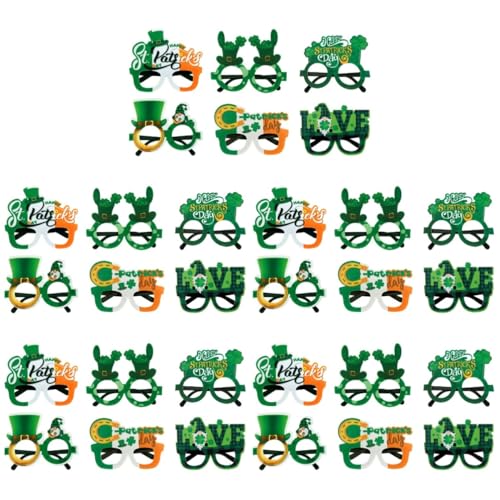 Gadpiparty 30 Stk Kleebrille St. Patricks Day Brillen Kleeblattbrille Grün Kostüm Brille Pattys Day Dekorationen Sonnenbrille Zum St. Patricks Day Kleeblatt-brille Gefühlt Lustig Kind Irland von Gadpiparty