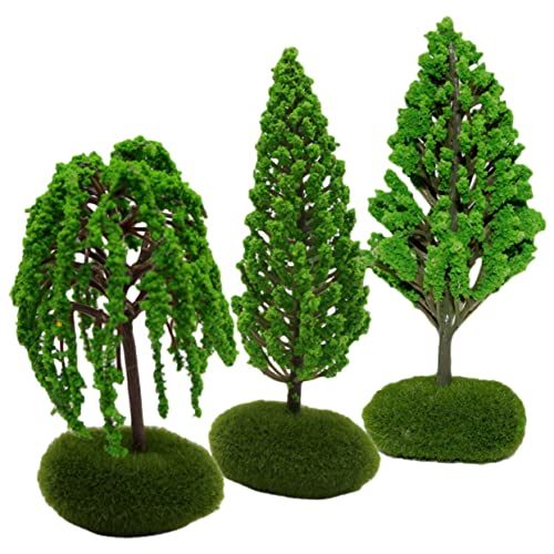 Gadpiparty 3Stücke Miniaturstraßenbäume für Landschaftsdekoration Realistische Kunstbaum Ornamente für Sandtisch Modellbau und DIY Projekte Lebendige Details für Szenen von Gadpiparty