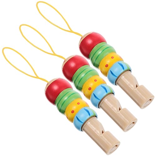 Gadpiparty 3St Pfeife Spielzeug für Kleinkinder Geburtstagslärmmacher Musikinstrument für Kinder Babyspielzeug aus Holz Spielzeuge kinderspielzeug aus Holz Musikinstrument-Spielzeug tragbar von Gadpiparty