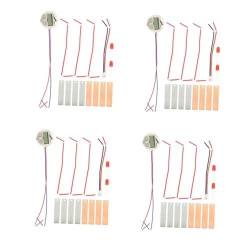 Gadpiparty 4 Sätze DIY Obstbatterie Experimentierkasten mit LED Licht Stem Wissenschaftsset für Physik Lehrmittel Kartoffel Kupfer Elektrischer Strom Schulprojekt von Gadpiparty