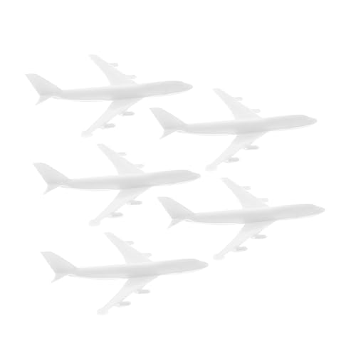 Gadpiparty 5 STK. Plastik Flughafenanlagen Modellset Realistische Miniatur Flugzeug Ornamente für Spielbereich Architekturmodell Dekoration Langlebig und Benutzerfreundlich von Gadpiparty