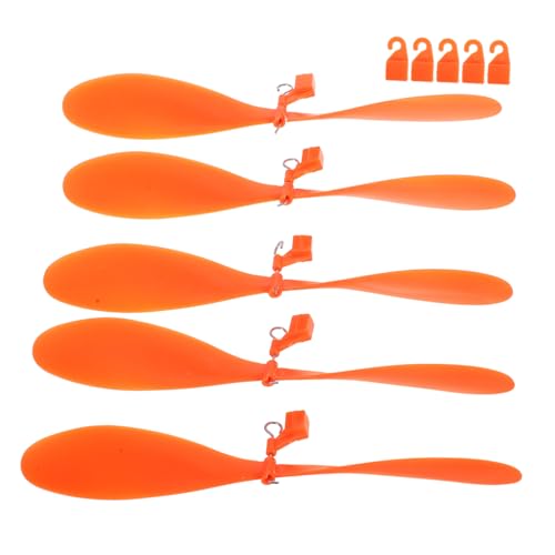 Gadpiparty 5 Sätze Flugzeugversorgung Modellbausätze für Flugzeuge Zubehör für Hubschraubermodelle Kleine Flugzeugteile und Zubehör Austausch des Flugzeugpropellers Plastik Orange von Gadpiparty