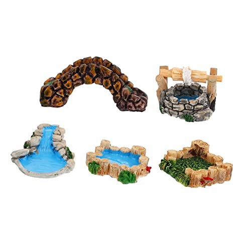 Gadpiparty 5 Stück Teiliges Resin Garten Ornament Retro Miniatur Landschaftsdekoration mit Brücke Wasserlauf Teich und Stein Langlebiges Harz für DIY Feengarten und Mikro Landschaften Gadpiparty 5 Stück Teiliges Resin Garten Ornament Retro Miniatur Landschaftsdekoration mit Brücke Wasserlauf Teich und Stein Langlebiges Harz für DIY Feengarten und Mikro Landschaften von Gadpiparty