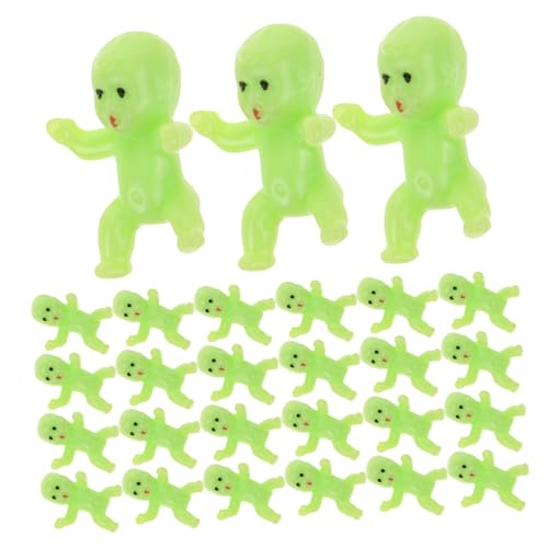 Gadpiparty 50 Stück Kleines zum Sitzen auf Brüsten Miniatur Mini-Babyfiguren kleine Babys winzig kleine Babypuppen entzückende Plastikbabys Mini-Babys PVC Light Green von Gadpiparty