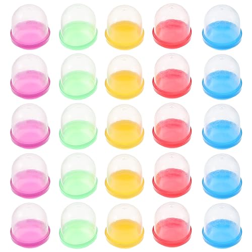 Gadpiparty 50 stücke Gumball Automaten Kapseln Eichel Befüllbare Kugeln Klarfarbige Kleine Kunststoffbehälter für Preise Süßigkeiten Party Gefälligkeiten von Gadpiparty