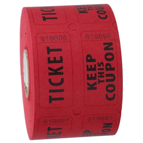 Gadpiparty 500 Stück Rolle Lottoscheine Los Eintrittskarten Für Veranstaltungen Tombola-preise Weihnachts-tombola-Tickets Weihnachtskarten Doppelte Tombola-Tickets 170g Doppeloffsetpapier Rot von Gadpiparty