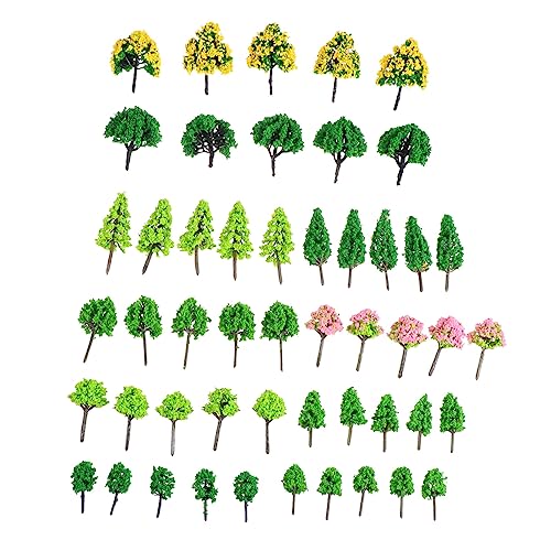 Gadpiparty 55 Stück Kleine Baum Modelle winziges Zuhause Diorama-Minibäume Miniaturbäume für Artificial Tree mikrolandschaft Landschaftsmodell Bäume DIY Landschaft Landschaft bäume Plastik von Gadpiparty