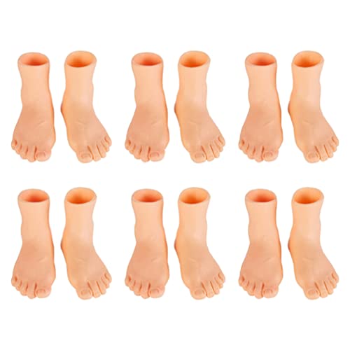 Gadpiparty Mittelfinger Hände Mittelfinger Hände 6 Paar Finger- -Puppen Füße Set Gummi Links Rechts Füße Mini-Puppen Für Erwachsene Kinder Lustige Füße Finger Fingerhand Mini Hände von Gadpiparty