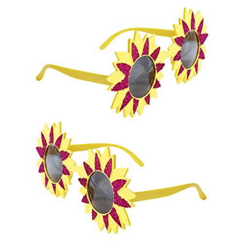 Gadpiparty 6 Stk Sonnenblumengläser Blumenbrille Partybrille Foto Lustige Brille Neuheit Brillen Kostüm-sonnenbrille Hawaii-sonnenbrille Sonnenbrillenstütze Kind Gänseblümchen Goldpulver Abs von Gadpiparty