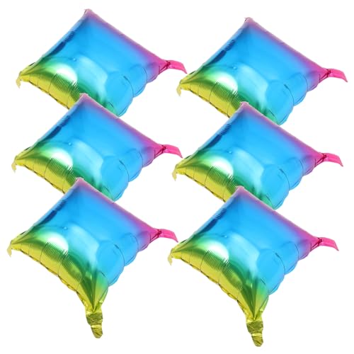 Gadpiparty 6 Stück Alles Zum Jubiläumsballons Folienballon Kleine Luftballons Quadratischer Ballon Geburtstagsballons Aus Aluminium Aluminiumfolie von Gadpiparty
